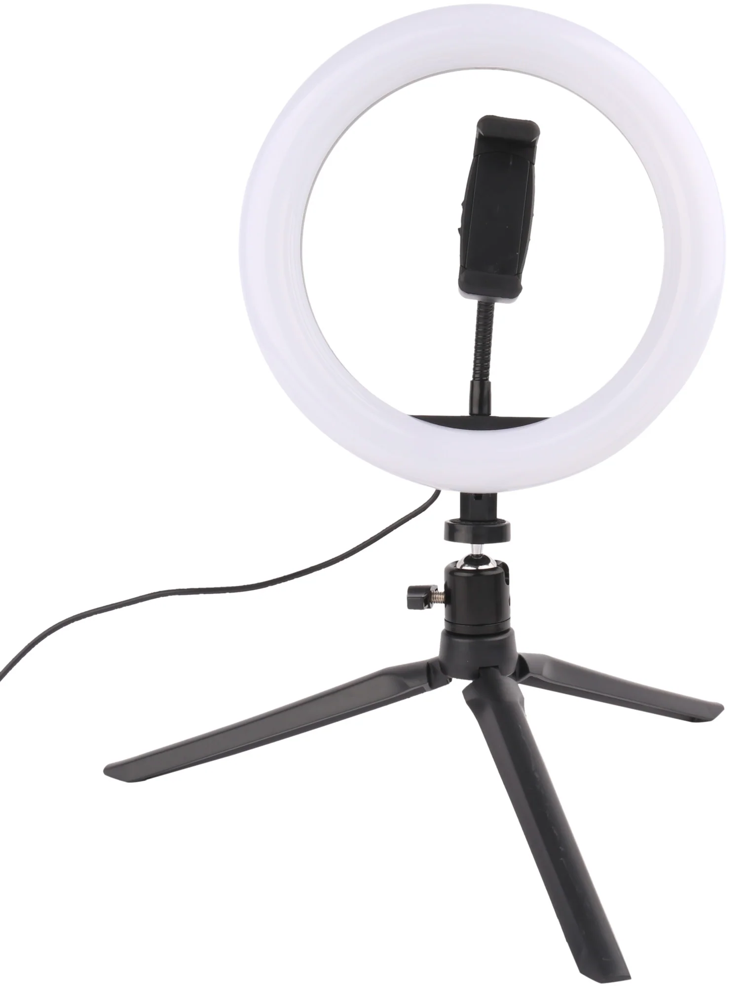 8 inch ring light pro with goose neck rod and phone holder - Image 3