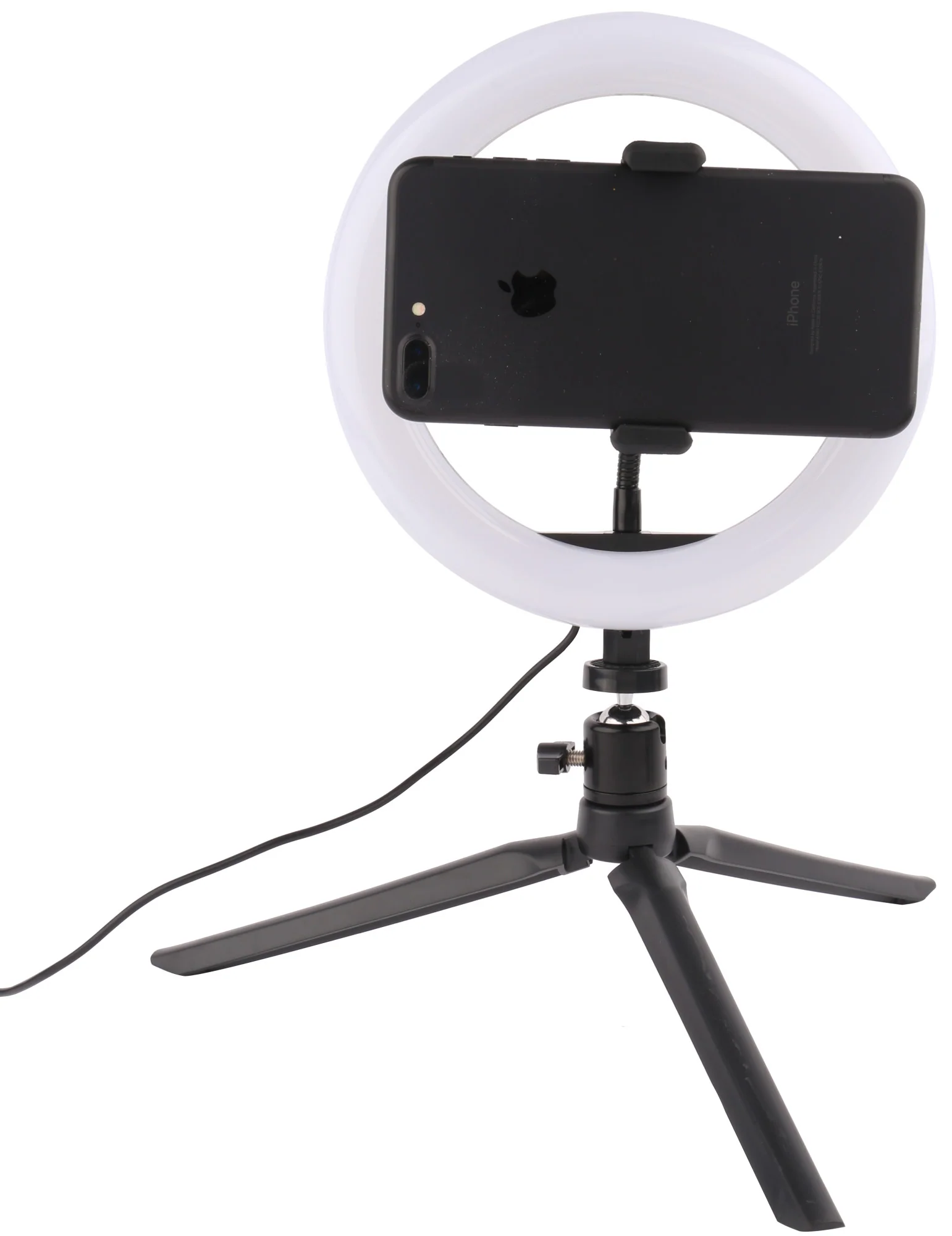 8 inch ring light pro with goose neck rod and phone holder - Image 5