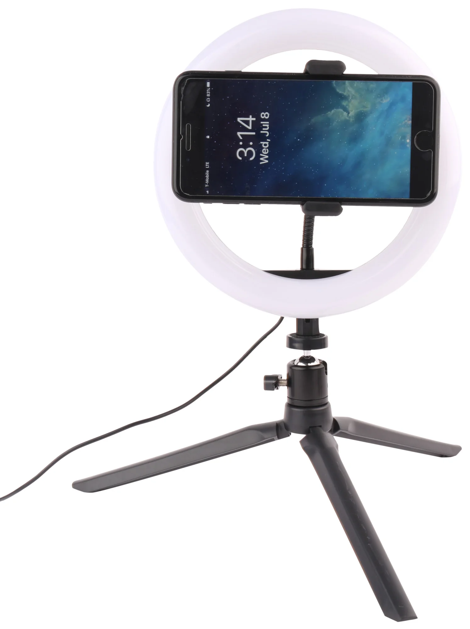 8 inch ring light pro with goose neck rod and phone holder - Image 6