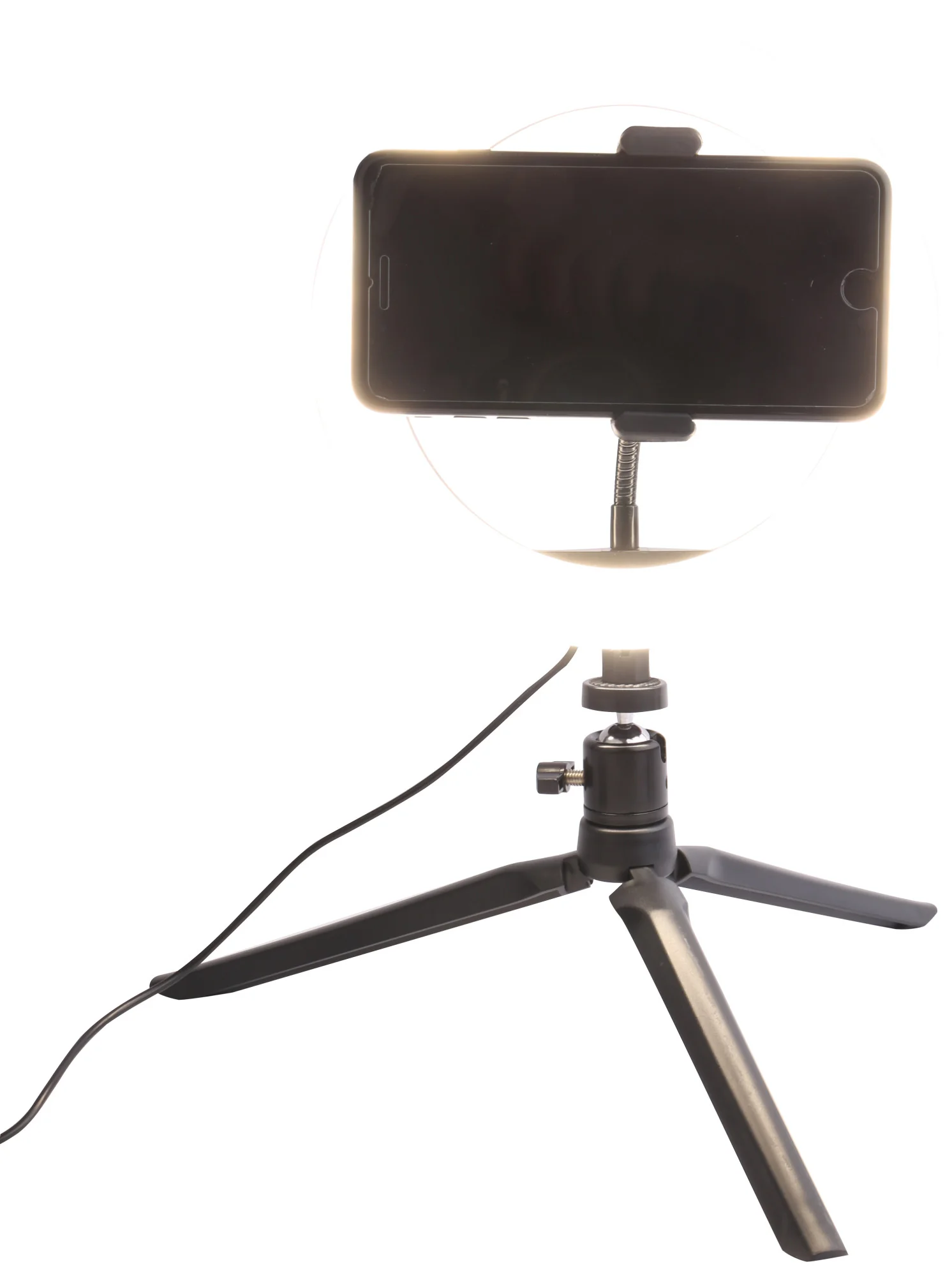 8 inch ring light pro with goose neck rod and phone holder - Image 7
