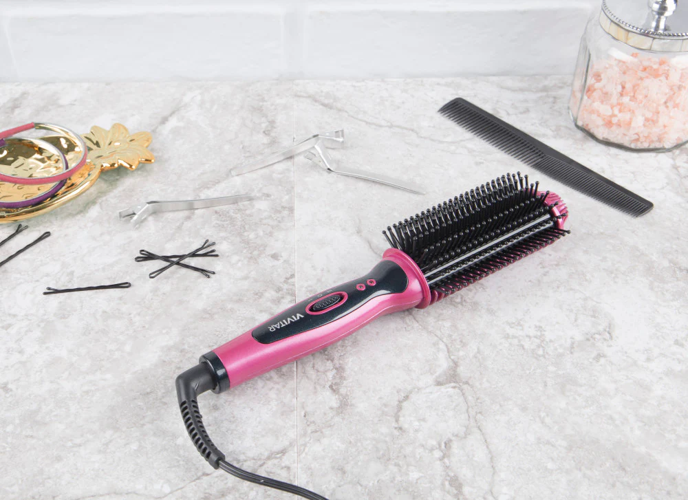 Flat Iron & Heated Hair Brush Combo Kit - Image 12