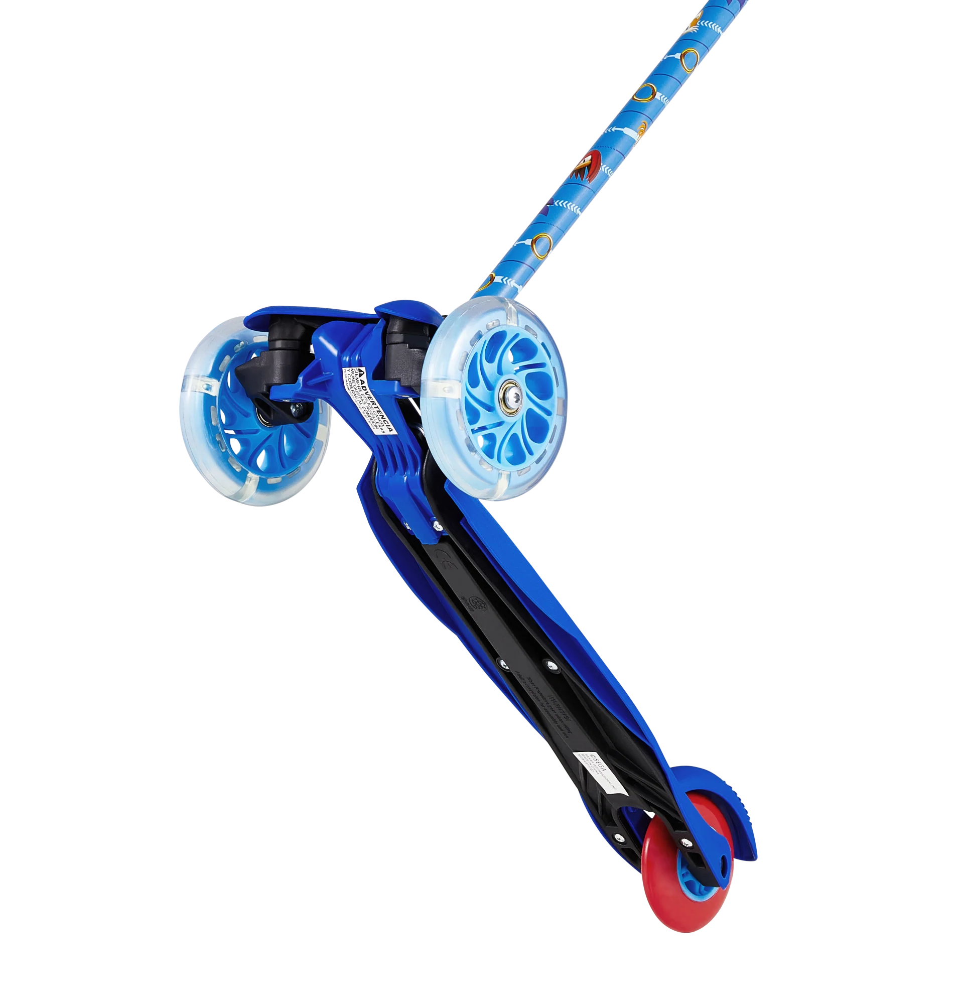Licensed Tilt/Turn Scooter Light Up Wheels - Sonic// Pattern - Image 5