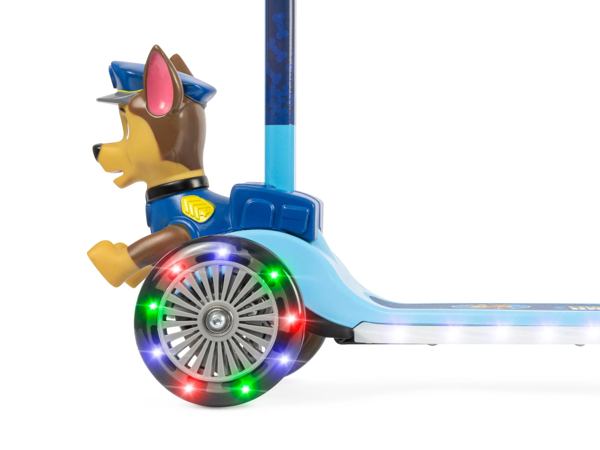 Paw Patrol CHASE 3D Scooter with Light Up Deck and Wheels - Image 3